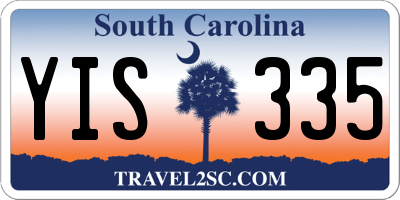 SC license plate YIS335