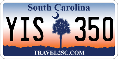 SC license plate YIS350