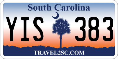 SC license plate YIS383