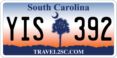 SC license plate YIS392