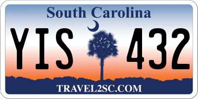 SC license plate YIS432
