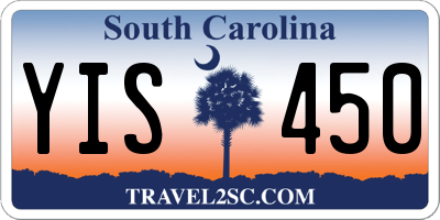 SC license plate YIS450