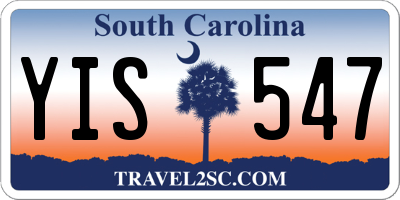 SC license plate YIS547