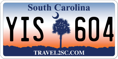 SC license plate YIS604