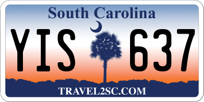 SC license plate YIS637