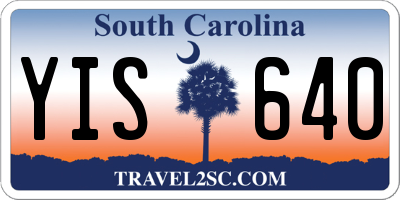 SC license plate YIS640