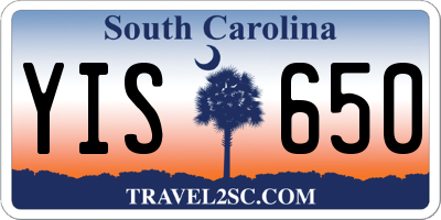 SC license plate YIS650