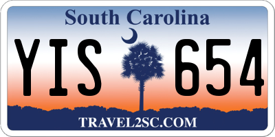 SC license plate YIS654