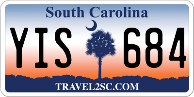 SC license plate YIS684