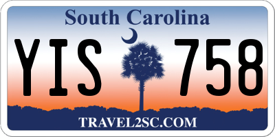 SC license plate YIS758