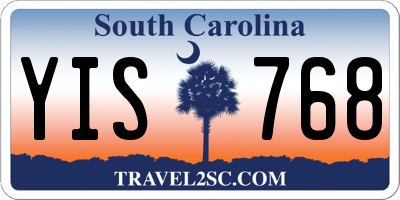SC license plate YIS768