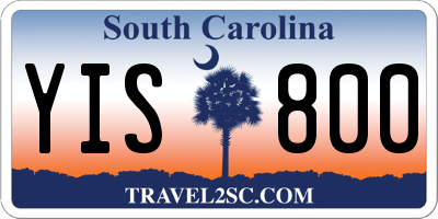 SC license plate YIS800