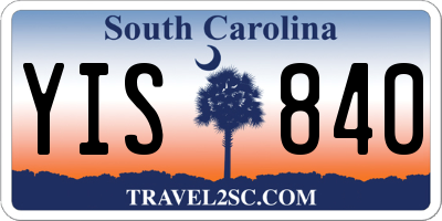 SC license plate YIS840