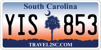 SC license plate YIS853
