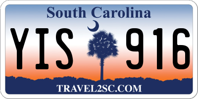 SC license plate YIS916