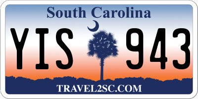 SC license plate YIS943