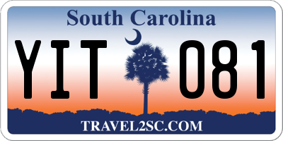SC license plate YIT081