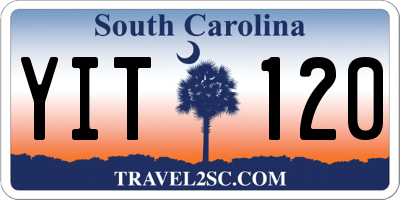 SC license plate YIT120
