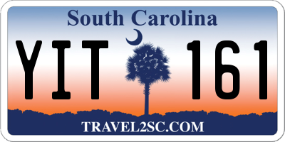 SC license plate YIT161
