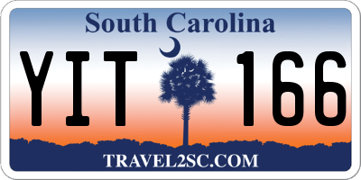 SC license plate YIT166