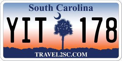 SC license plate YIT178