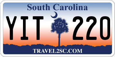 SC license plate YIT220