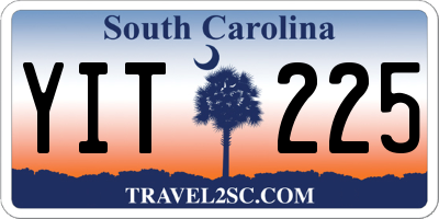SC license plate YIT225