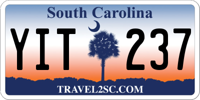 SC license plate YIT237
