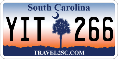 SC license plate YIT266