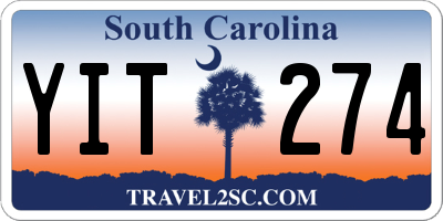 SC license plate YIT274