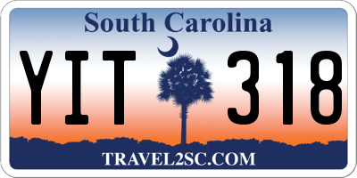 SC license plate YIT318