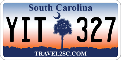 SC license plate YIT327