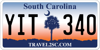 SC license plate YIT340