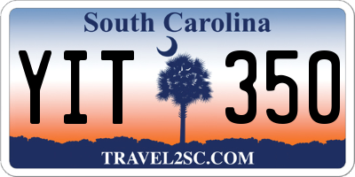 SC license plate YIT350