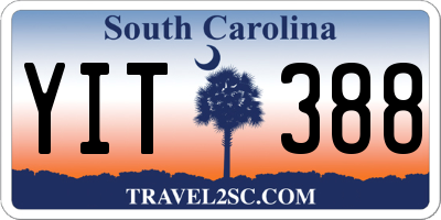 SC license plate YIT388