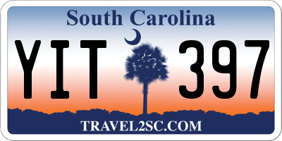 SC license plate YIT397