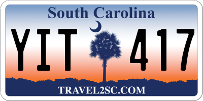 SC license plate YIT417
