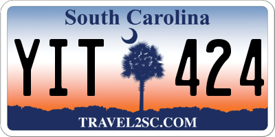 SC license plate YIT424