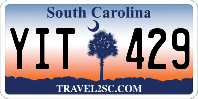 SC license plate YIT429