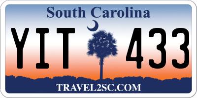 SC license plate YIT433