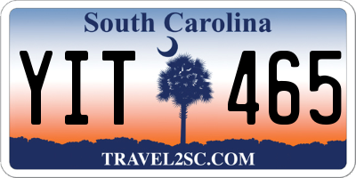 SC license plate YIT465