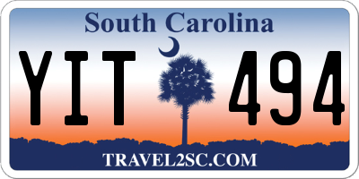 SC license plate YIT494