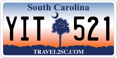 SC license plate YIT521