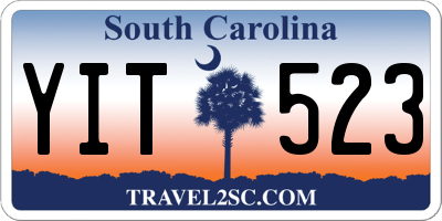 SC license plate YIT523