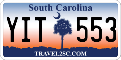 SC license plate YIT553