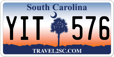 SC license plate YIT576