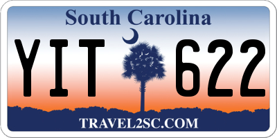 SC license plate YIT622