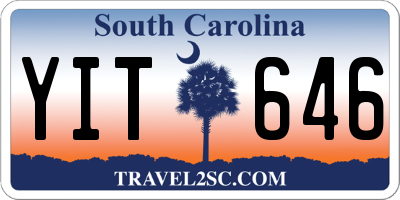SC license plate YIT646