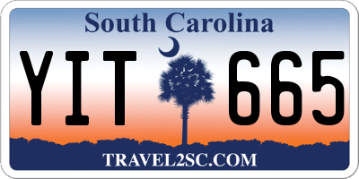 SC license plate YIT665