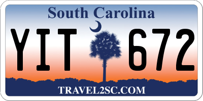 SC license plate YIT672
